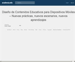 Diseño de Contenidos Educativos para Dispositivos Móviles – Nuevas prácticas, nuevos escenarios, nuevos aprendizajes
