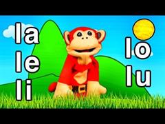 Leemos las sílabas la, le li, lo,lu con el mono Sílabo