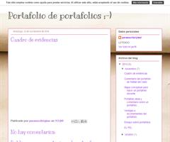 Cuadro de evidencias que ha de haber en un portafolio educativo.