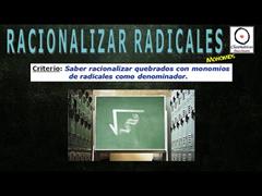 (Radicales) - Racionalizar Radicales (monomios) (613.1)