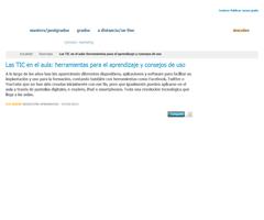 Las TIC e el aulas: herramientas para el aprendizaje y consejos de uso.