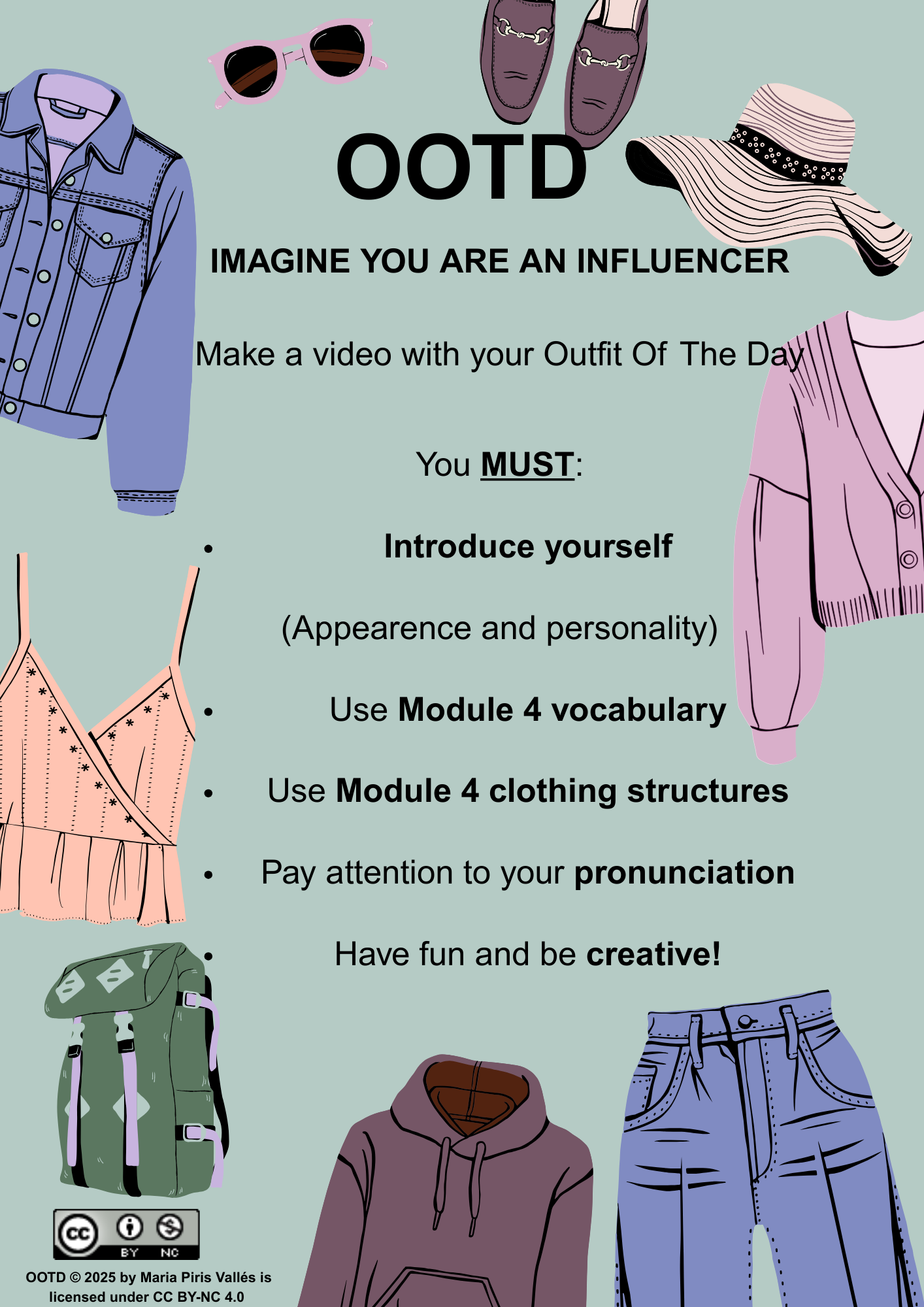 Canva actividad OUTFIT OF THE DAY