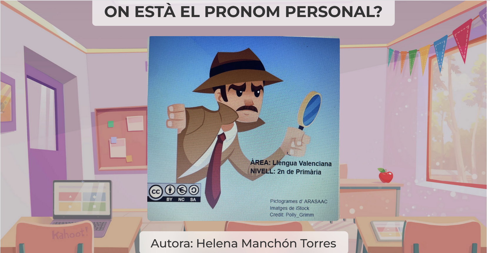 Captura de pantalla de la primera diapositiva del Kahoot.