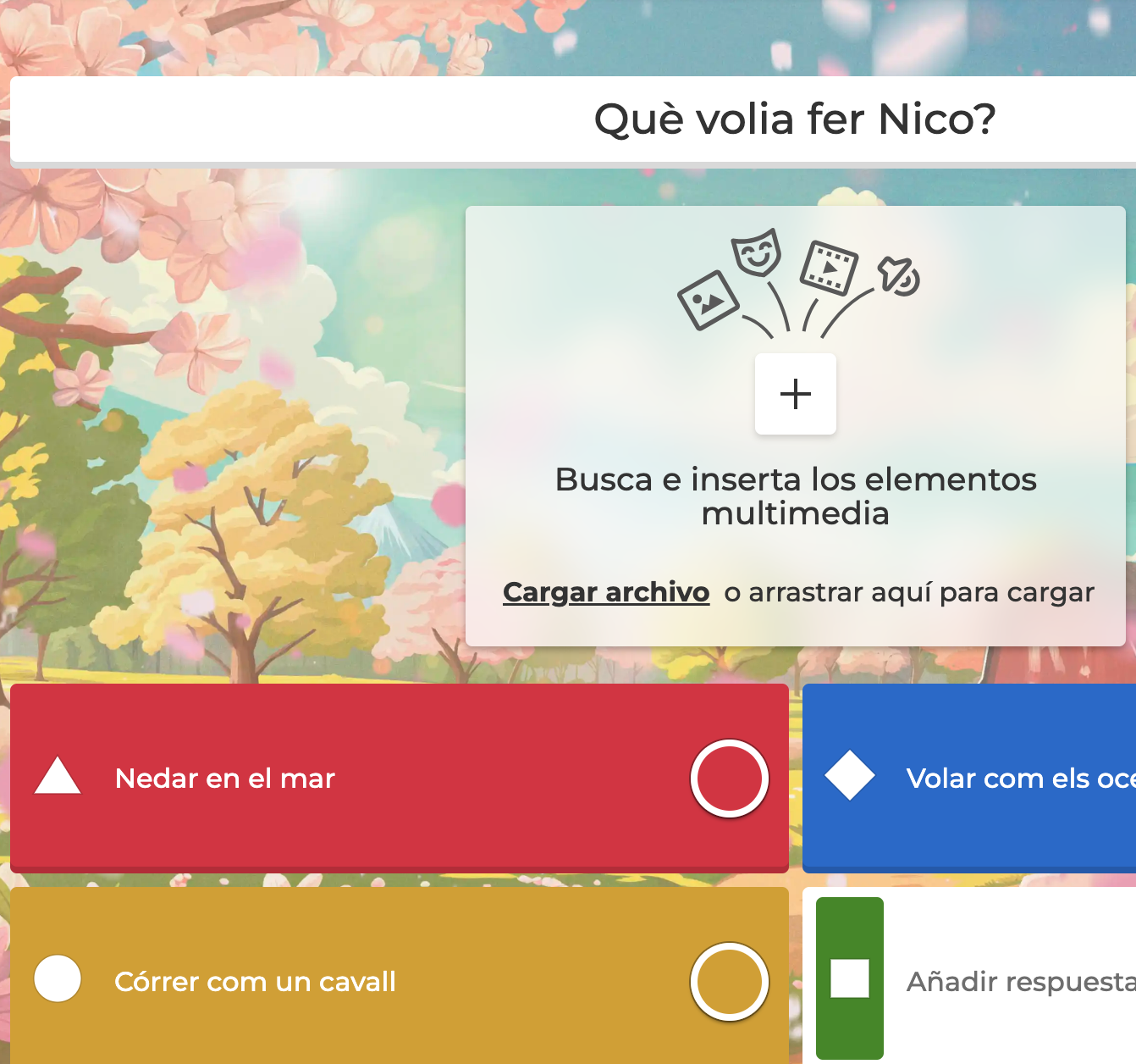Es tracta d'un Kahoot destinat als alumnes de 3r de primària amb una comprensió lectora reduïda. Hi ha una diapositiva amb la lectura, i a continuació sis preguntes per avaluar la seua comprensió sobre la història. 