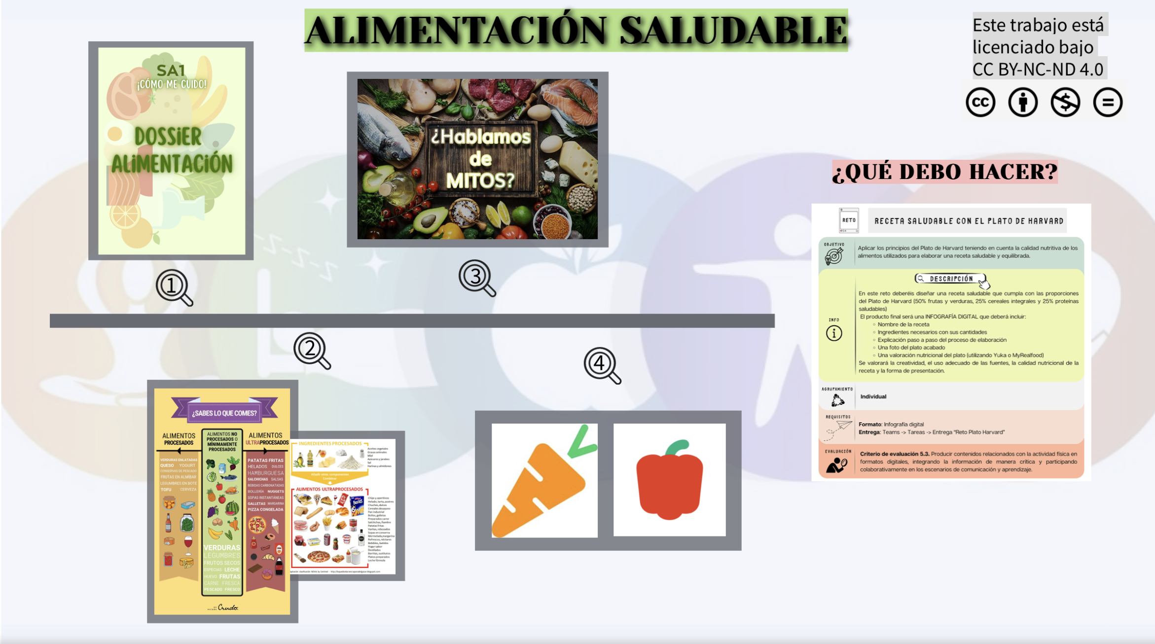 Alimentación saludable y plato de Harvard