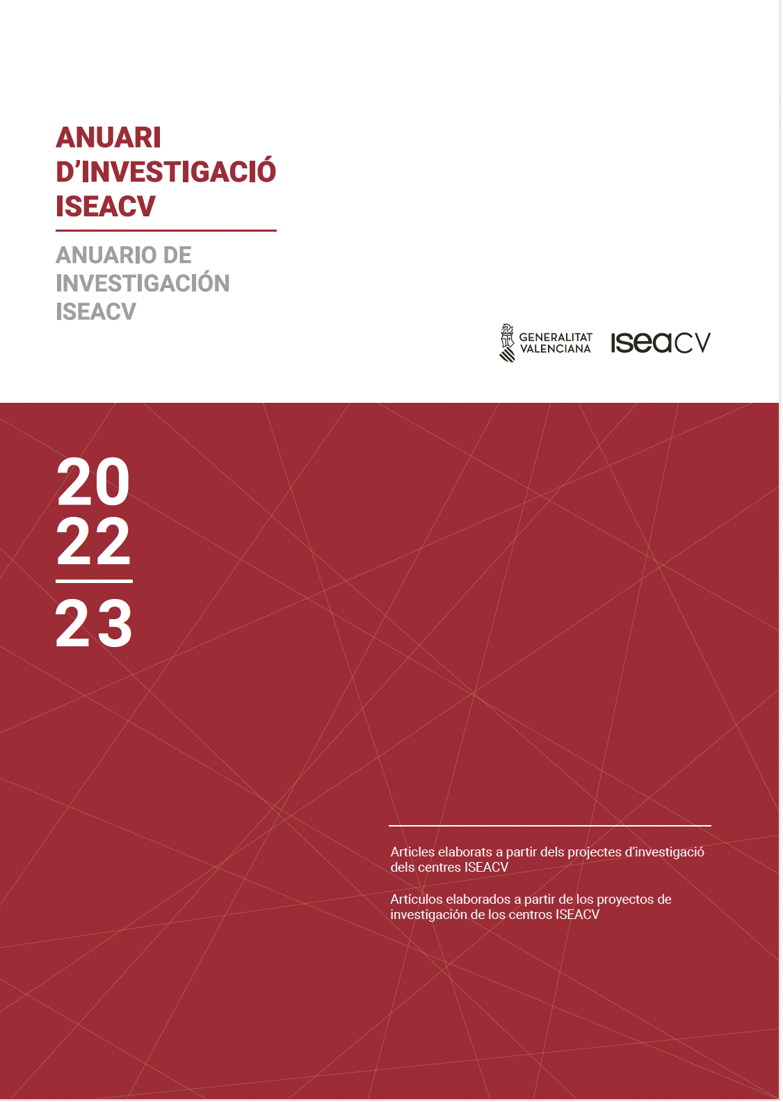 Portada Anuario de investigación ISEACV 2022-2023