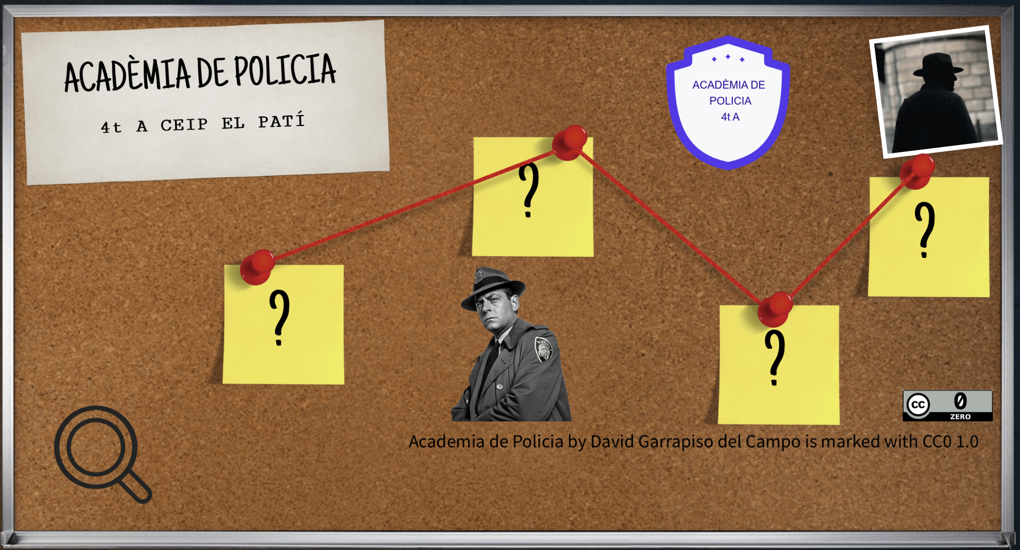 Imagen de la primera diapositiva de la academia de policia