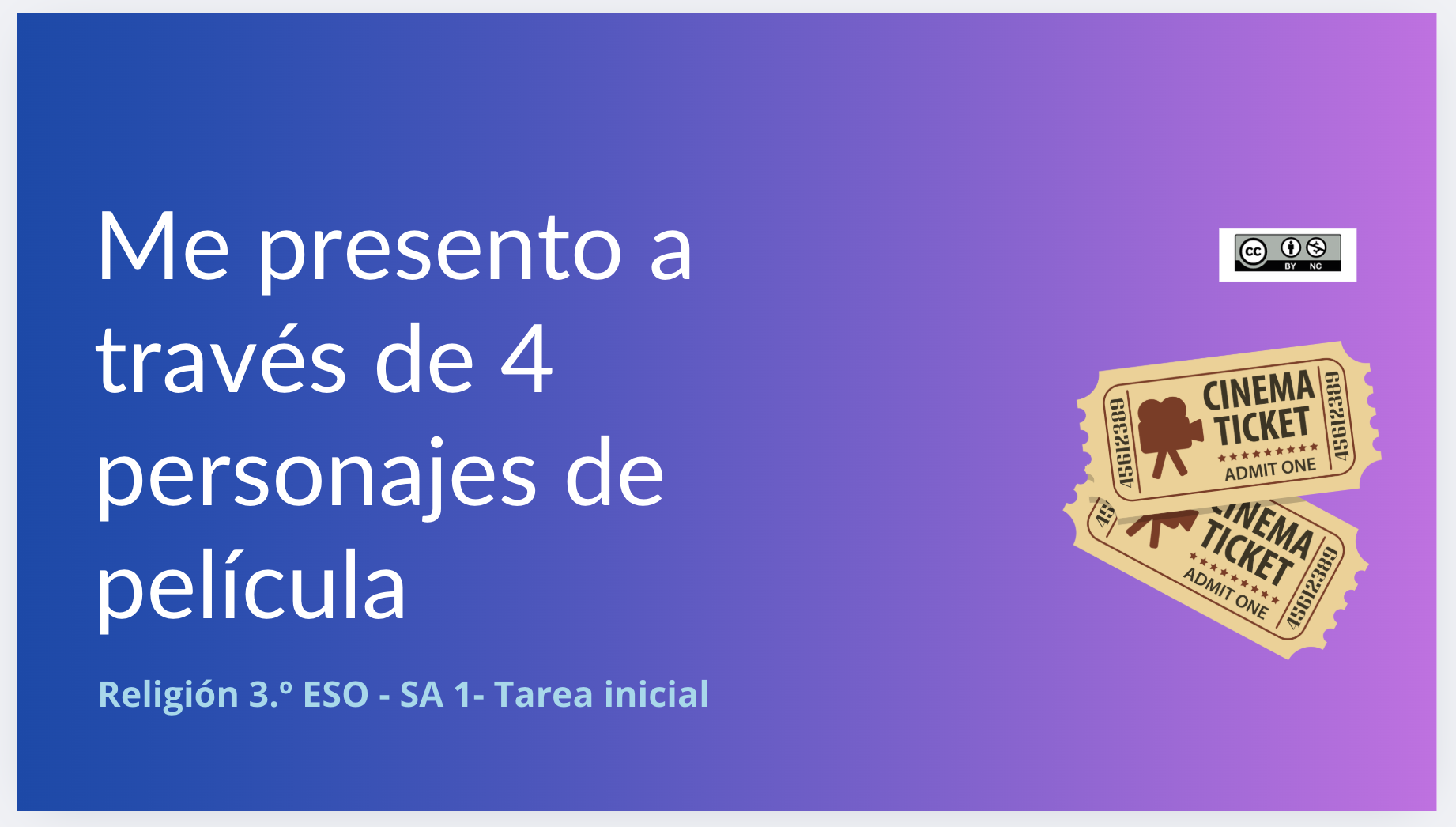 Me presento a través de 4 personajes