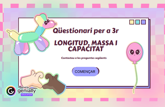 Qüestionari de matemàtiques per a 3r de primària