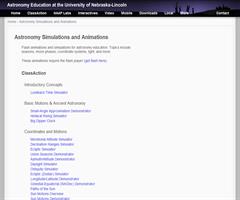 Astronomy Simulations and Animations