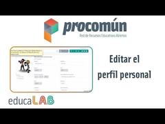 Editar el perfil personal en Procomún