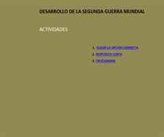 Actividades: Desarrollo de la Segunda Guerra Mundial
