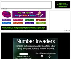 Spacnumbers invaders
