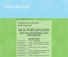 CONFECCIÓN DE MI E-PORTAFOLIOS DOCENTE