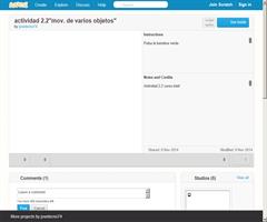 Movimiento varios objetos. actividad Intef