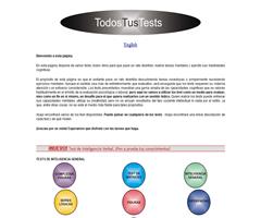 Tests de aptitudes, inteligencia y creatividad en internet.