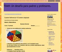 Entrada del blog: examen adaptado para alumno TDAH