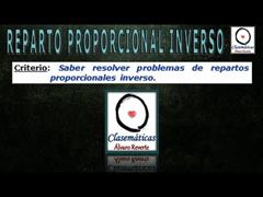 (Proporcionalidad) - Reparto Proporcional Inverso (