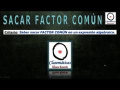 (Álgebra) - Sacar Factor Común