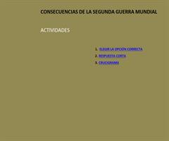 Actividades: Consecuencias de la Segunda Guerra Mundial