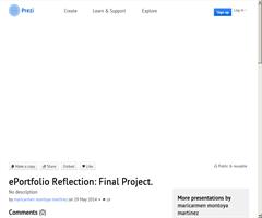 ePortfolio Reflection: Final Proyect.