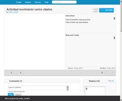 Movimiento continuo de dos objetos en Scratch
