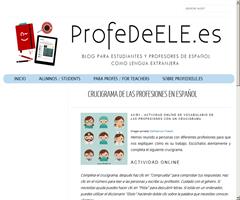 Crucigrama de las profesiones (A2/B1)