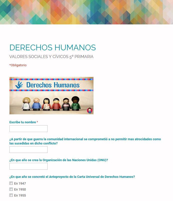 CREACION DE CUESTIONARIOS A TRAVÉS DE GOOGLE DRIVE