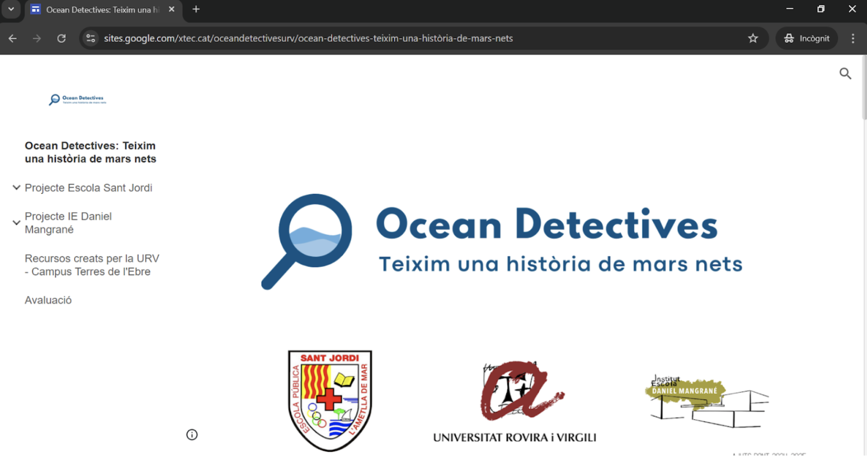 Página web con todos los recursos del proyecto.