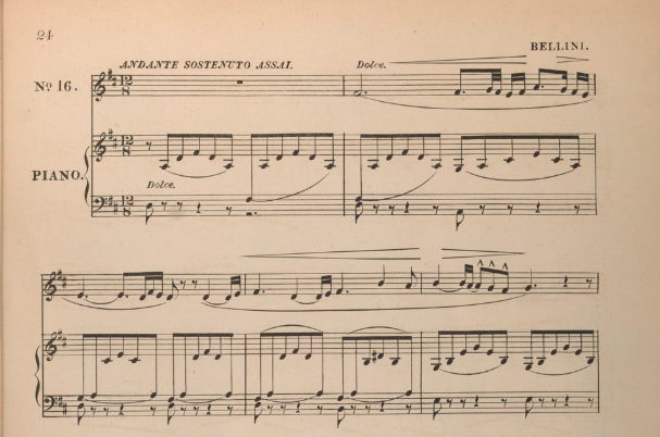 solfeo con melodía de Bellini