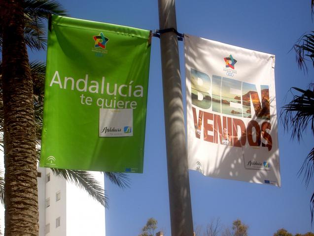 image Bandera publicitaria Juegos Mediterráneos Almería 2005