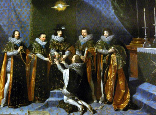 image Recepción de Enrique de Orleans, duque de Longueville, por orden del Espíritu Santo por el rey Luis XIII