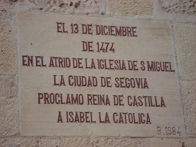image Placa Iglesia de San Miguel, Segovia (España)