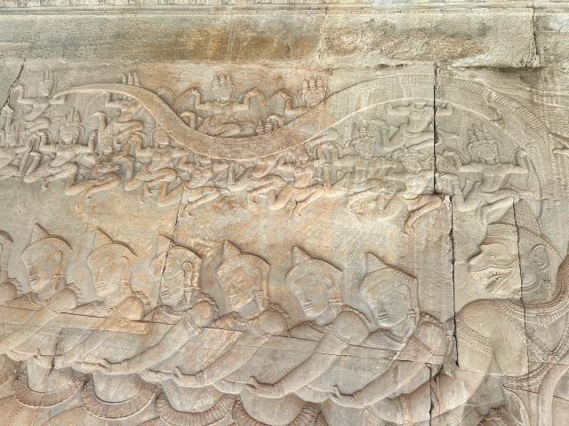 image Relieves del Batido del océano de leche en Angkor Wat