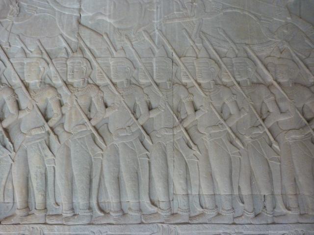 image Relieve del ejército de Suryavarman II en Angkor Wat