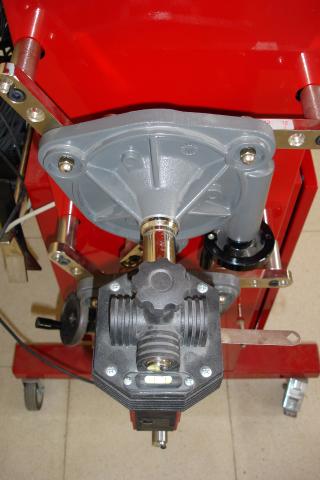 image Alineador de dirección. Vista superior del conjunto de rueda