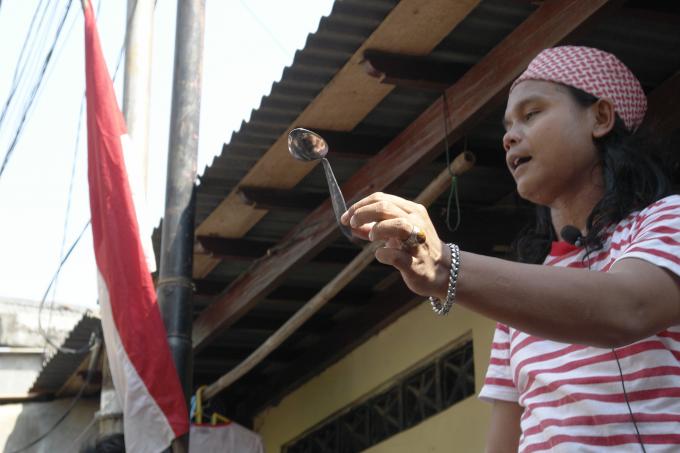 image Fiesta del día de la Independencia en el barrio de Ciliwung, Yakarta, Indonesia