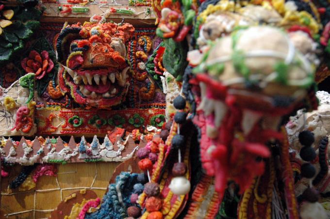 image Decoración para ceremonia funeraria hindú, Bali, Indonesia