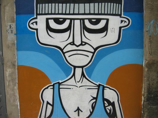 image Grafiti en el barrio de la Barceloneta, Barcelona