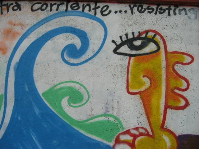 image Grafiti en el barrio de la Barceloneta, Barcelona