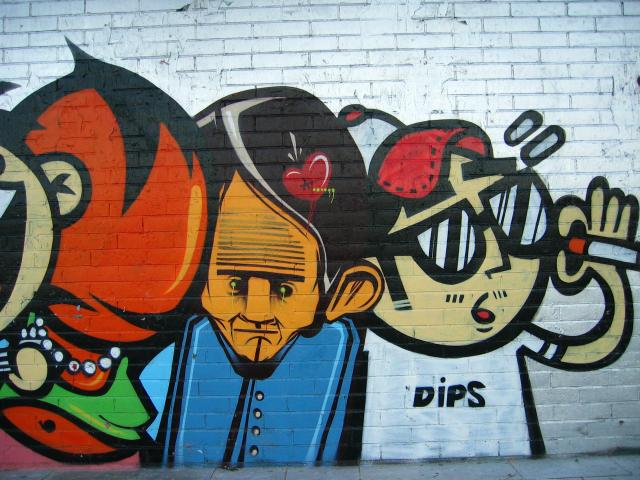 image Grafiti en el barrio de la Barceloneta, Barcelona