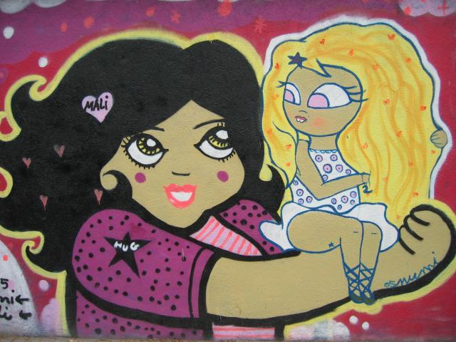 image Grafiti en el barrio de la Barceloneta, Barcelona