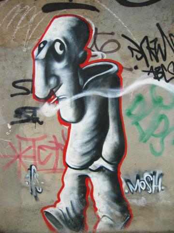 image Grafiti en el barrio de la Barceloneta, Barcelona