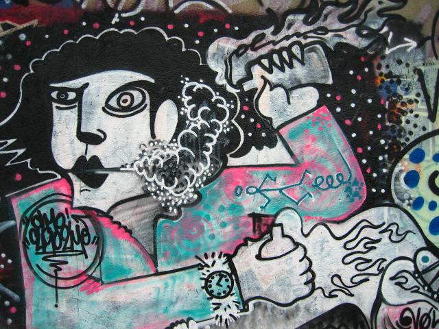 image Grafiti en el barrio de la Barceloneta, Barcelona