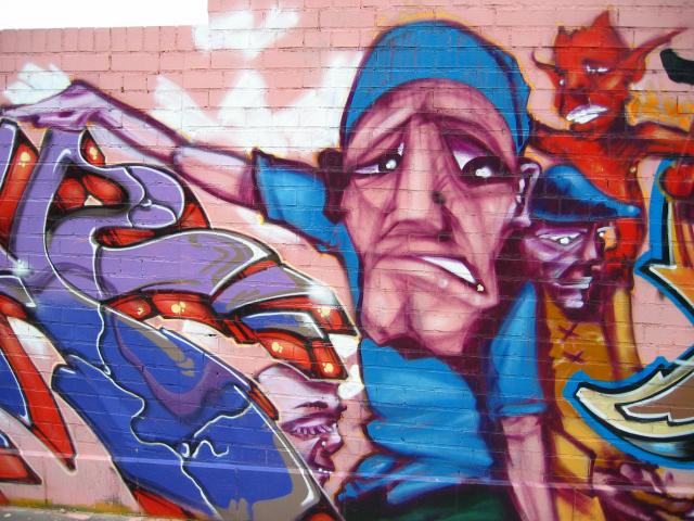 image Grafiti en el barrio de la Barceloneta, Barcelona