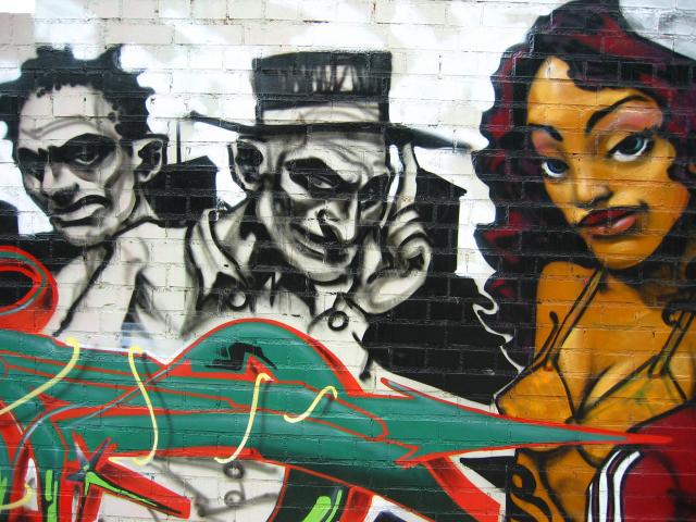 image Grafiti en el barrio de la Barceloneta, Barcelona