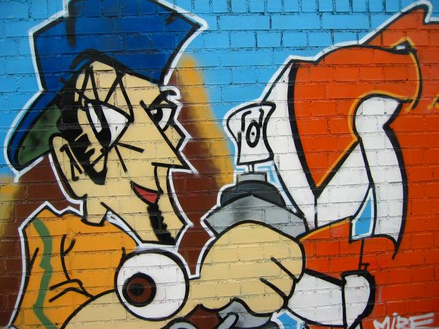 image Grafiti en el barrio de la Barceloneta, Barcelona