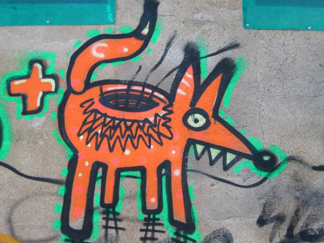 image Grafiti en el barrio de la Barceloneta, Barcelona
