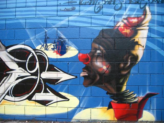 image Grafiti en el Parque de les Tres Chimeneas, Barcelona