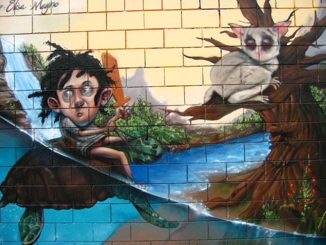 image Grafiti en el Parque de les Tres Chimeneas, Barcelona